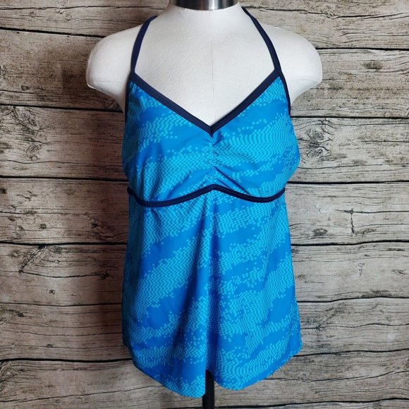 Champion C9 - Women’s Swim Tankini Top Large 12-14 - Blue - Polyester - Picture 1 of 7